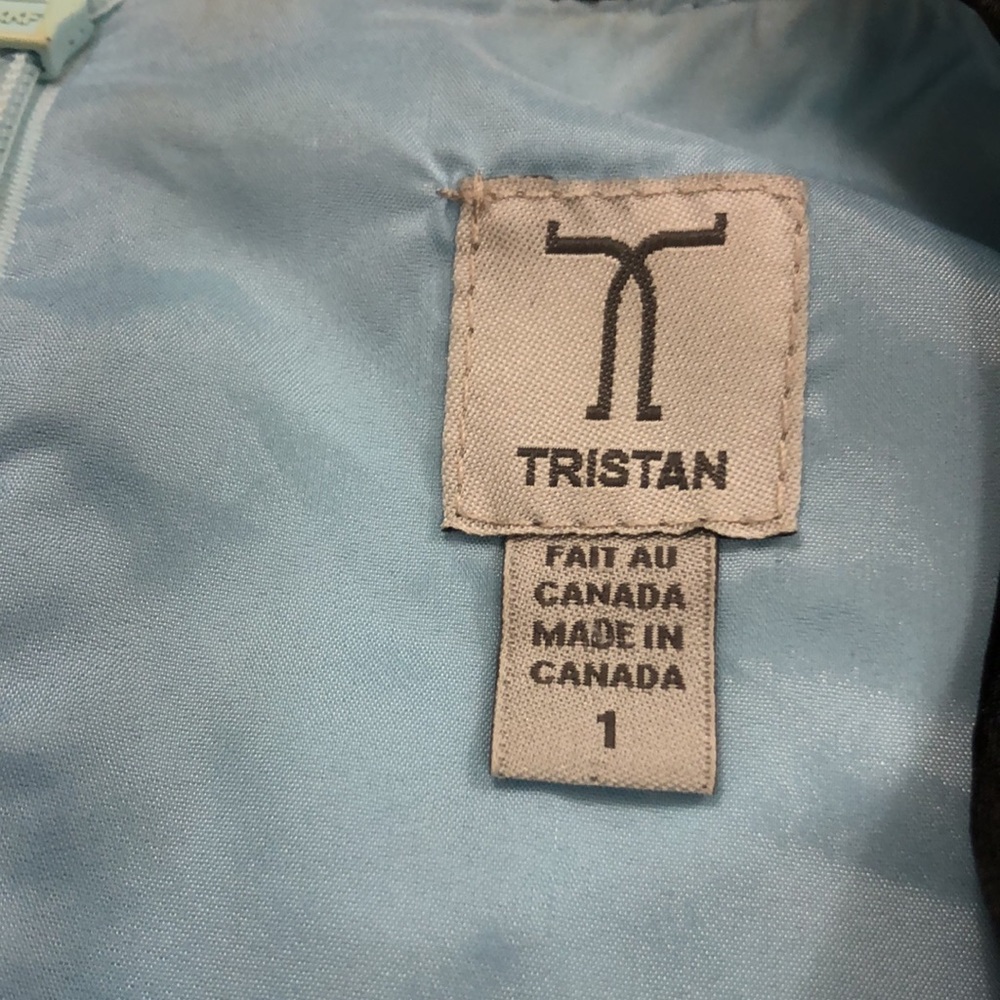 Tristan 1 Dress Floral light blue multi Cutout split hem Excellent Condition - Picture 4 of 8